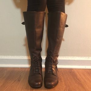 Marc Fisher Dark Brown Knee High Riding Boots